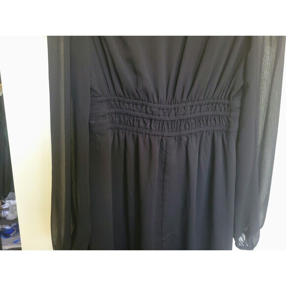 Sofia Jeans Women's Black Empire Dress | Long Sleeves, Mid Calf Length | Size Sm - Picture 5 of 7